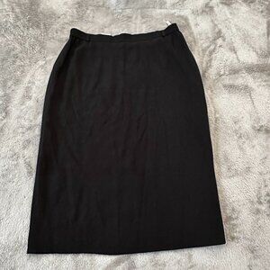 Vintage Givenchy Black Pencil Skirt size 14 *see measurements